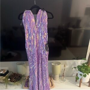 Strapless Backless Mermaid Split Sleeveless Evening Dress RA60050 × 1